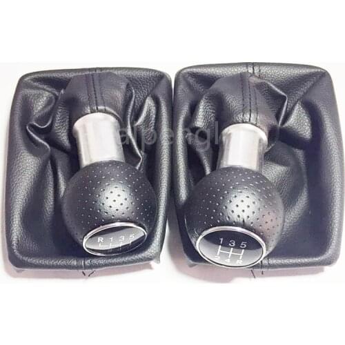 Leather Car Gear Shift Konb Gaiter Shifter Knob For Audi A4(2001-2008)B6(2001-2005)A6 C5 (2001)For Seat Exeo(2011)Leon(2000)