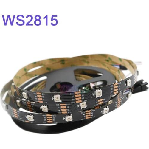 1m/2m/3m/4m/5m WS2815 led strip tape,30/60/144 pixels/leds/m,IP30/IP65/IP67 DC12V Addressable Dual-signal Smart led strip light