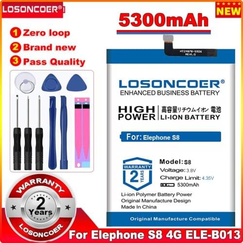 LOSONCOER Elephone S8 Batteries China