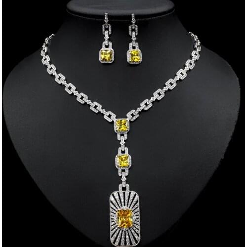 Missvikki Super Luxury Bridal Wedding Full AAA Cubic Zirconia Women Wedding Dress Necklace Earring Jewelry Sets Bijoux Femme