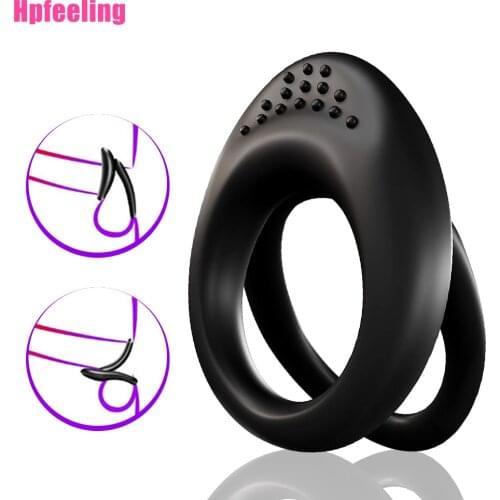 Male Penis Ring Delay Ejaculation Clitoris Stimulation Male Chastity Device Mens Masturbator Cock Ring Sex Toys for Men