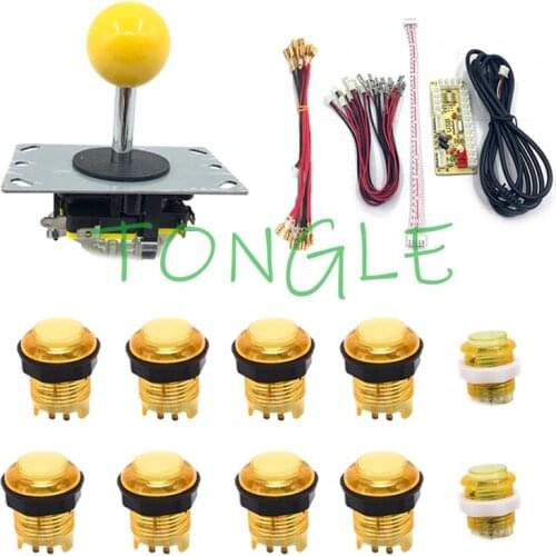 DIY Arcade Game KIT for PC/PS2/PS3 USB Zero Delay Encoder+Copy SANWA Joystick+ Led Push Button+cable for PCB