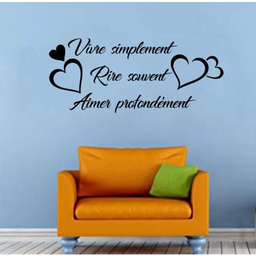 French Family French Quote Wall Stickers Home Decor Vinyl Mural Removable Pvc Matte Decoration Original Fashion Poster SP-218