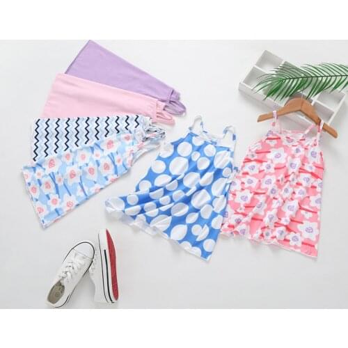 2021 Summer New Cotton Baby Girls Sling Dress Children Casual Clothes baby Girl Kids Princess Birthday Stripe Sleeveless Dresses