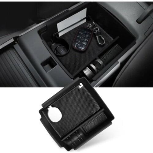 New Car Console Storage Organizer Tray Box Armrest Box For Kia Niro EV 2019 Black Plastic Interior Accessories Storage Boxes