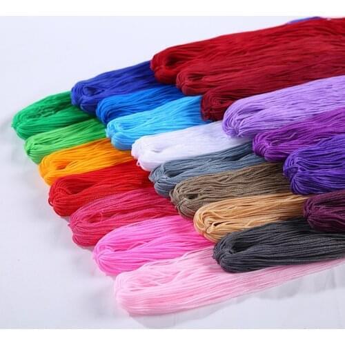 Hand-knitted Crochet Yarn Hollow Wire For Braided Bag Silk Satin Nylon Cord Rope DIY Jewelry Making Findings Beading Thread Wire