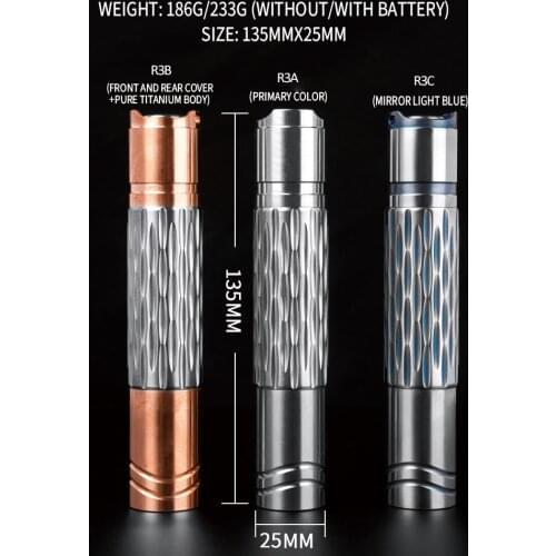 Titanium alloy strong light flashlight 1000 lumens outdoor camping lighting waterproof, fall resistance and rechargeable