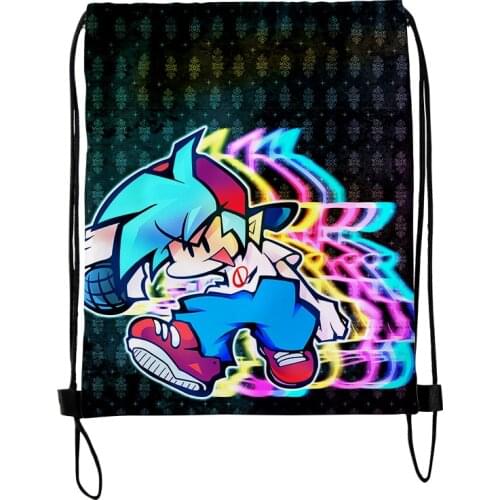Friday night funkin Fashion Style Student Shoulder Storage Bag Drawstring Travel Beach Backpack Toys Shoes Clothes Organizer