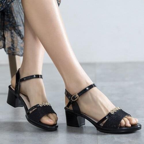 New Summer Womens Shoes High Heel Sandals Elegant Fashion Sandals Leather Sandals Ladies Sandals Women Shoes
