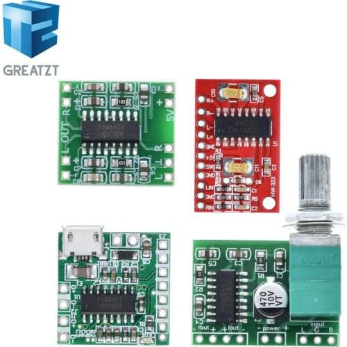 GREATZT PAM8403 Super Mini Digital Amplifier Board 2 * 3W Class D Digital 2.5V To 5V Power Amplifier Board Efficient