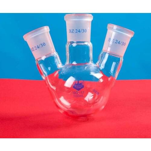 Three-necked flask 50ml/100ml/250ml/500ml/1000ml thickened high borosilicate material