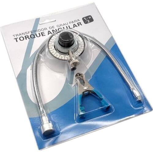 K1KA Torque Angle Meter 1/2" Drive Wrench Angle Gauge Flexible Clip Arm Torque Angle Gauge Rotation Check Test Measure