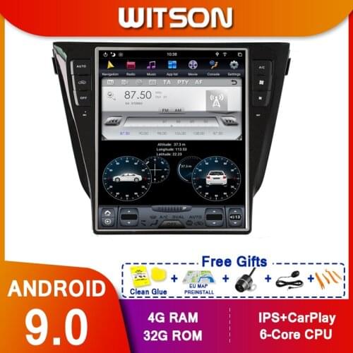 WITSON Tesla Style Vertical Screen Android 9.0 For NISSAN QASHQAI 2016-2019 Car Radio Automotivo Multimedia Player Navigation