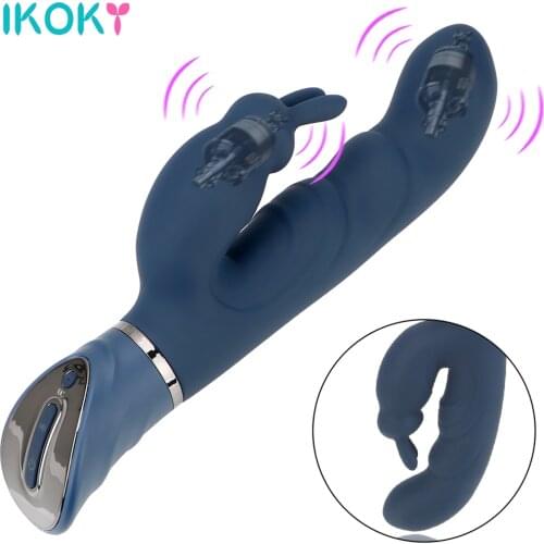 IKOKY Rabbit Vibrator G Spot Dildo Vibrator for Women 10 Vibration Modes ,Waterproof Bunny Vibrator Clitoral Vibrator Sex Toys