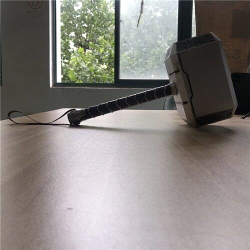1:1 Thunder Hammer 44cm 's Hammer Cosplay Figure Weapons Model Kids Gift Movie Role Playing Safety PU Material Toy