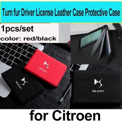 1pcs Auto Car Driver License Case Protective Cover Credit Card Holder for PicassoC2/C3/C4C5/C6/C8/DS3/DS4/DS5/Nemo