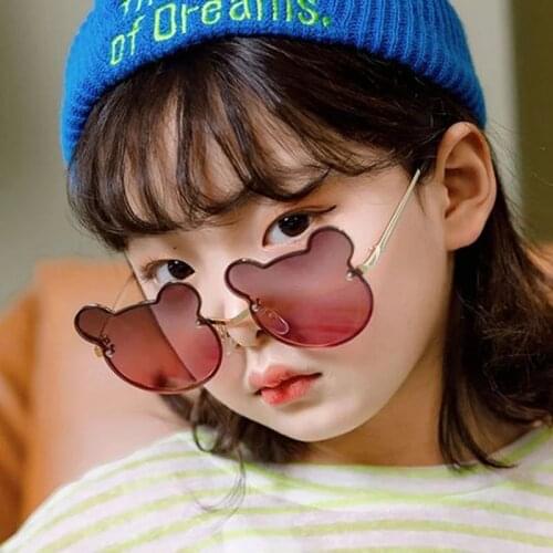 2021 Children Sunglasses Cartoon Bear Shades Boys Girls Eyewear Mickey Cute Kids Sun Glasses UV400