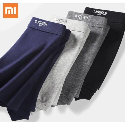 3pcs Xiaomi Mijia Mens Underwear Boxers Male Panties Breathable Solid Color Boxershorts Soft Man Underpant Casual Brand Shorts