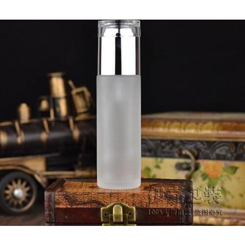 300pcs 60ML Frosted Glass Bottle Press for pump Emulsion essence packaging glass bottle, cosmetic packaging container