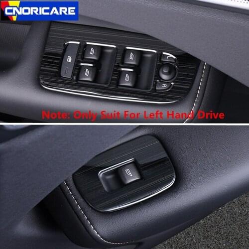 Car Styling Door Window Glass Buttons Frame Decoration Cover Trim 4pcs For Volvo XC60 2018 2019 LHD Interior Modified Stickers