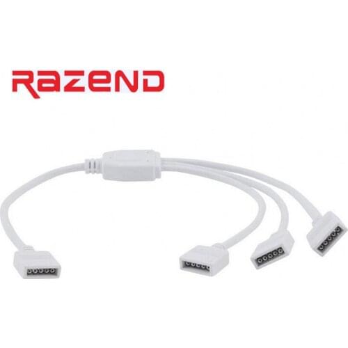 5 Pin 1 Female connector to 2/3/4 female Connection 5PIN RGBW Splitter Connector extension wire cable Free shipping
