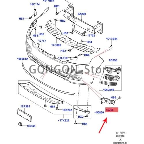 CAR is suitable for 2013 administrative fog lamp bracket 2013-2021lan dro ve rra nge rov er bracket-fog light front bumper brack