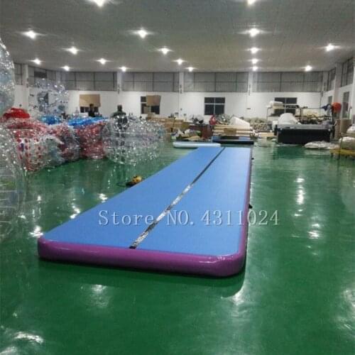 Free Shipping 10m 11m 12m x2x0.2m Blue Inflatable Gymnastics Mattress Gym Tumble Airtrack Floor Tumbling Air Track For Sale