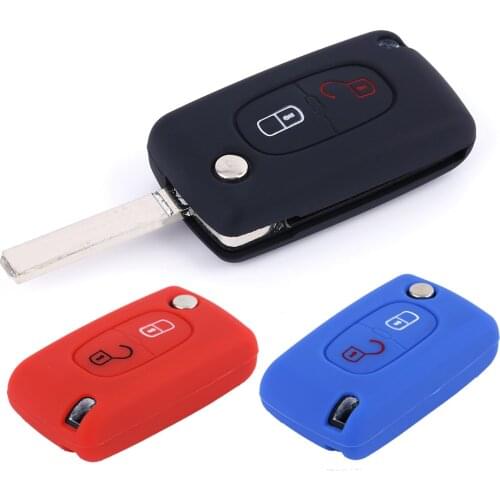 Car Key Case Cover For Peugeot 407 308 408 207 208 307 206 RCZ For Citroen C3 C4 C4L C5 C6 C2 Xsara Picasso Silicone Protector