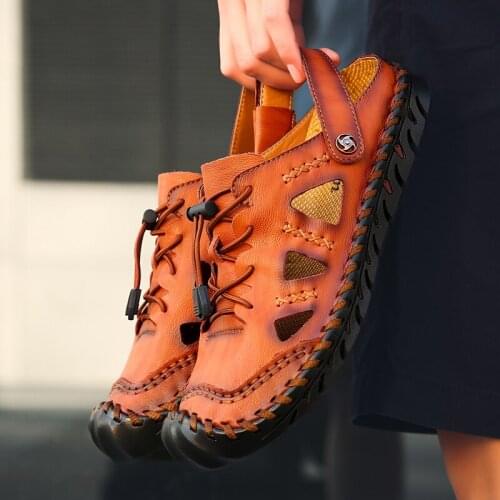 Mens Beach Sandals Microfiber Leather Summer Outdoor Beach Slippers for Men Male Sport Sneakers Walking Swimming Casual Shoes