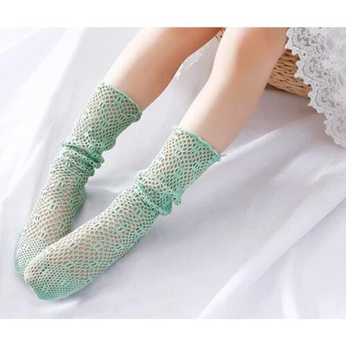 Soft breathable toddler girls socks cotton knee high socks for girls clothes princess booties socks children leg warmers 2-14Yrs