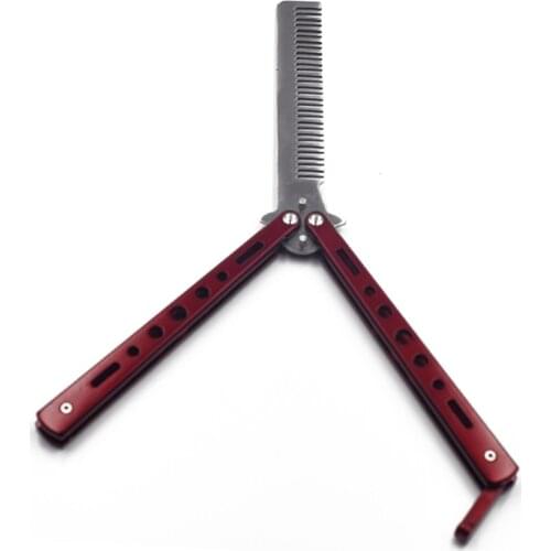 Not Sharpened American Red Butterfly Practice Knife Stainless Steel Camping Tool Combe Balisong knife