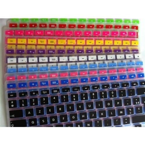 New Silicone French Letter Keyboard Cover For Macbook Air Pro Retina 13 15 17 Protector for Mac book keyboard France EU AZERTY