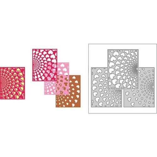 New 2021 Layering Hearts Arch Plate Metal Cutting Dies for DIY Scrapbooking and Card Making Decor Embossing Craft No Stamps Set