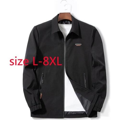 New Arrival Fashion Super Large Autumn Men Jacket Coat Plus Size L XL 2XL 3XL 4XL 5XL 6XL 7XL 8XL