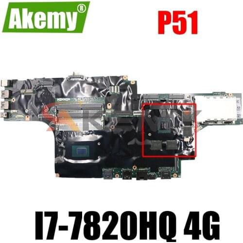 Original laptop Lenovo ThinkPad P51 motherboard main board i7-7820HQ 4G 01AV363