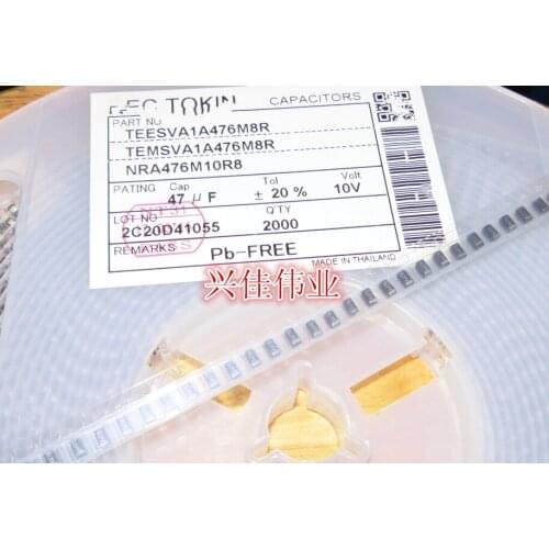 Original 20pcs/ A3216 A 47UF 476A 10V 1206 Tantalum Capacitor