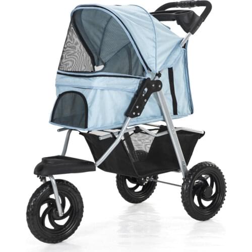 Pet Dog Puppy Cat Travel Stroller Pushchair Jogger Buggy Swivel 3 Wheels Car Carrier Javascript Luxury