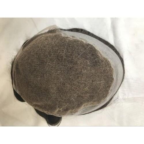 Q6 Base Human Hair Durable Hairpieces Lace Thin PU Replacement System For Men Toupees Human Hair Hairpieces Lace & PU Q6base