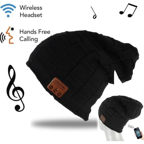 Christmas Gift Winter Sport Smart Wireless Bluetooth4.2 Headset Knit Hats Headphone Bluetooth fashion Music Player Hat Earphone