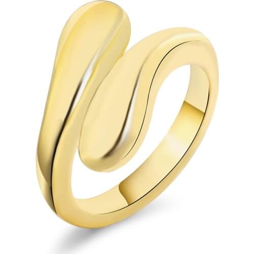 Silver Plated Gold Color Water Drop Shape Open Ring Fashion Jewelry Best Gift For Woman Wholesale Price Finger Ring 2020 New