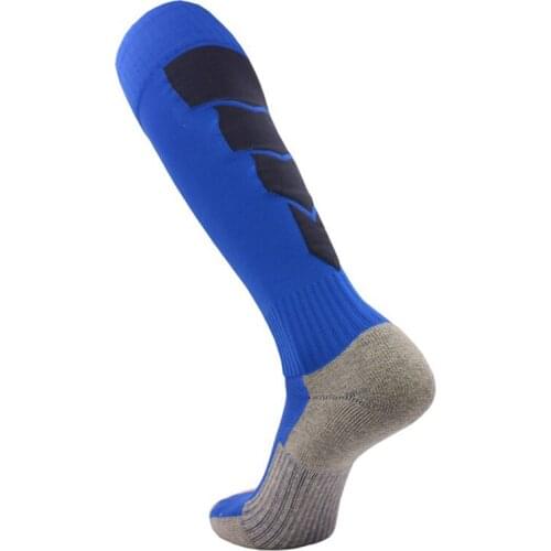 Blue Knitted hockey socks in stock CY001