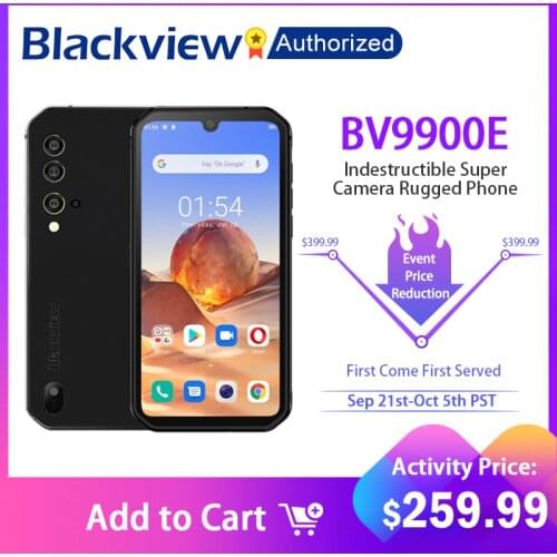 Blackview BV9900E Android 10 Helio P90 Octa Core 6+128GB IP68 Rugged Mobile Phone 48MP Quad Rear Camera NFC Smartphone Global 4G