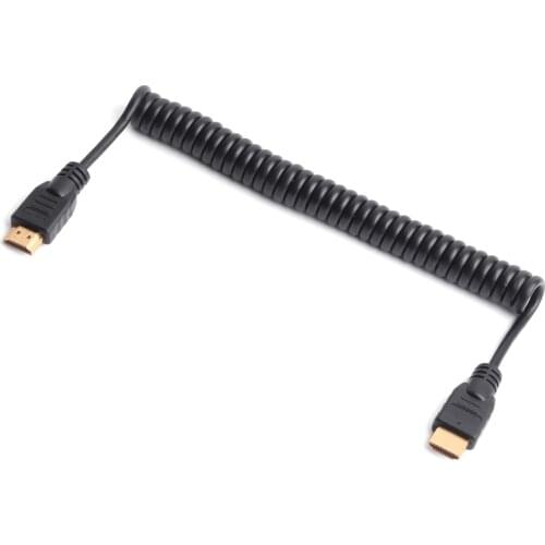 D&W Standard HDMI spring short string BMCC BMPC FS5 C100 II 4K 30P PS4 HD Maximum support is 3840x2160 30P, 4096x2160 24P