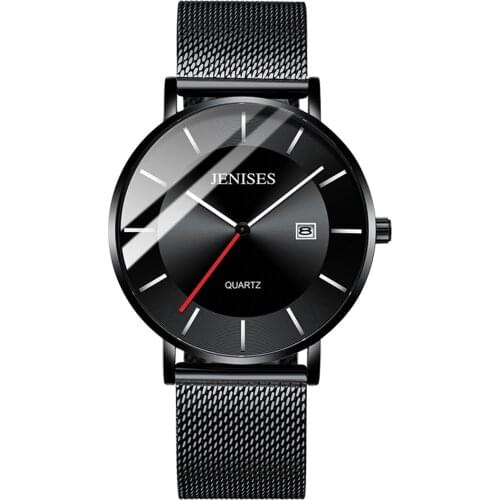 Ultra-thin Watch 2021 New Watch Mens Trendy Waterproof Quartz Watch High School Junior High School Student Mens Watch