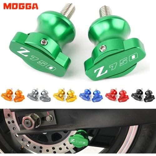 10MM For KAWASAKI Z750 Z 750 Motorbike Accessoires CNC Moto Swingarm Slider Spools Stand Sliders Screws 2007 2008 2009 2010 2011