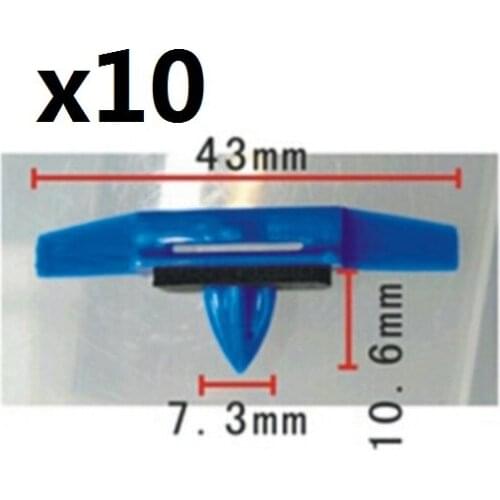 10pcs For Honda Nylon Drip Moulding Rivet Retainer Clip with Sealer 91528-S01A01