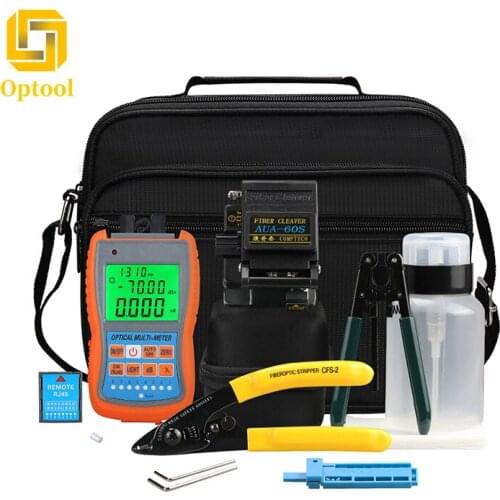 10 PCS/LOT Fiber Cutter AUA-60S Mini Optic Fiber fiber power meter FTTH Fiber Optic Splice Tool Kit CFS-2 Fiber Stripper