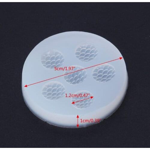 12mm Round Fish Scales Bead UV Resin Casting Mold Silicone Mold Jewelry Making W0YA