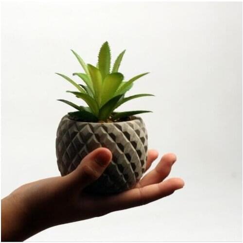 3D pineapple decorative flowerpot concrete mold plaster cement planter mold large clay mold