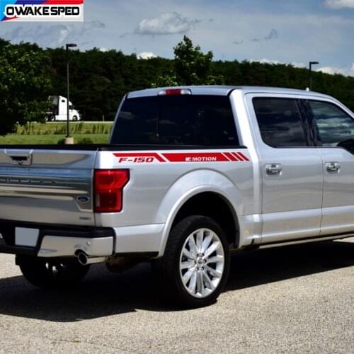 4 Motion Sport Stripes Pickup Trunk Decor Sticker Auto Tail Vinyl Decals OFF ROAD Styling Accessories For-Ford F-150